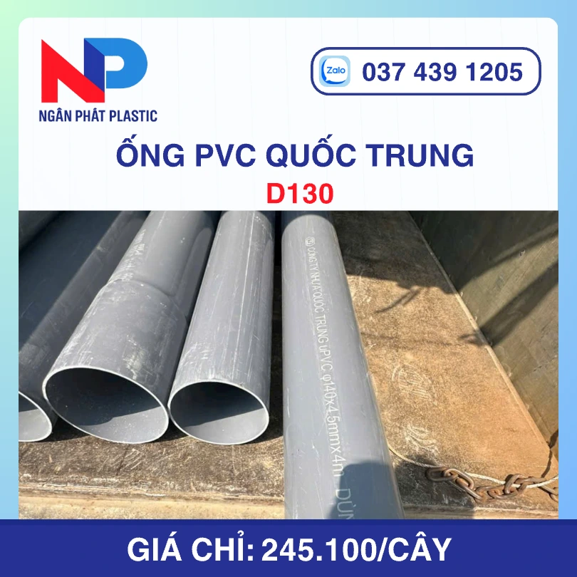 Ống Nhựa D130 Quốc Trung